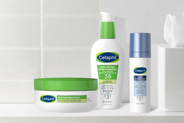 Cetaphil facial moisturizers, creams and lotions