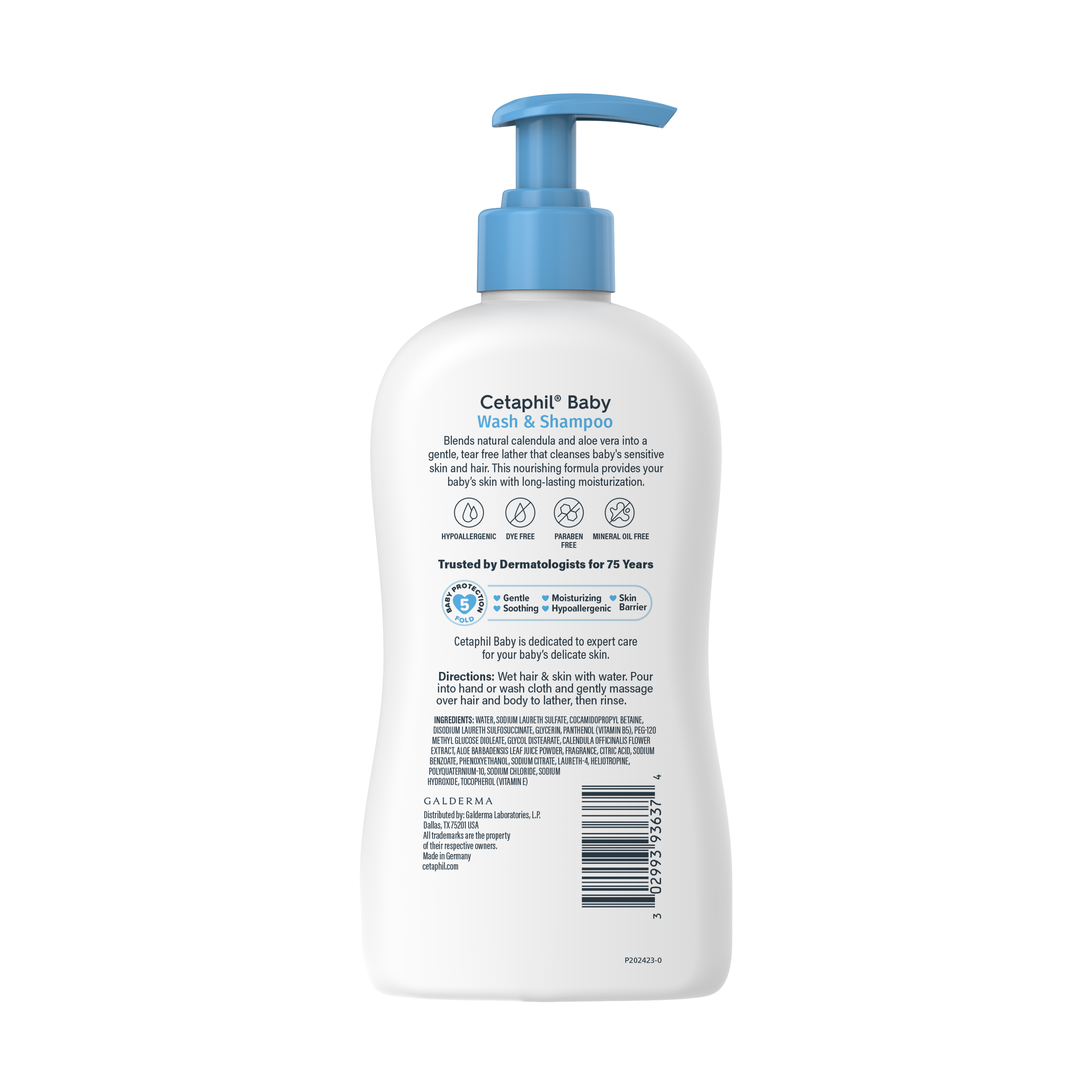 Back of Baby Wash & Shampoo Pump