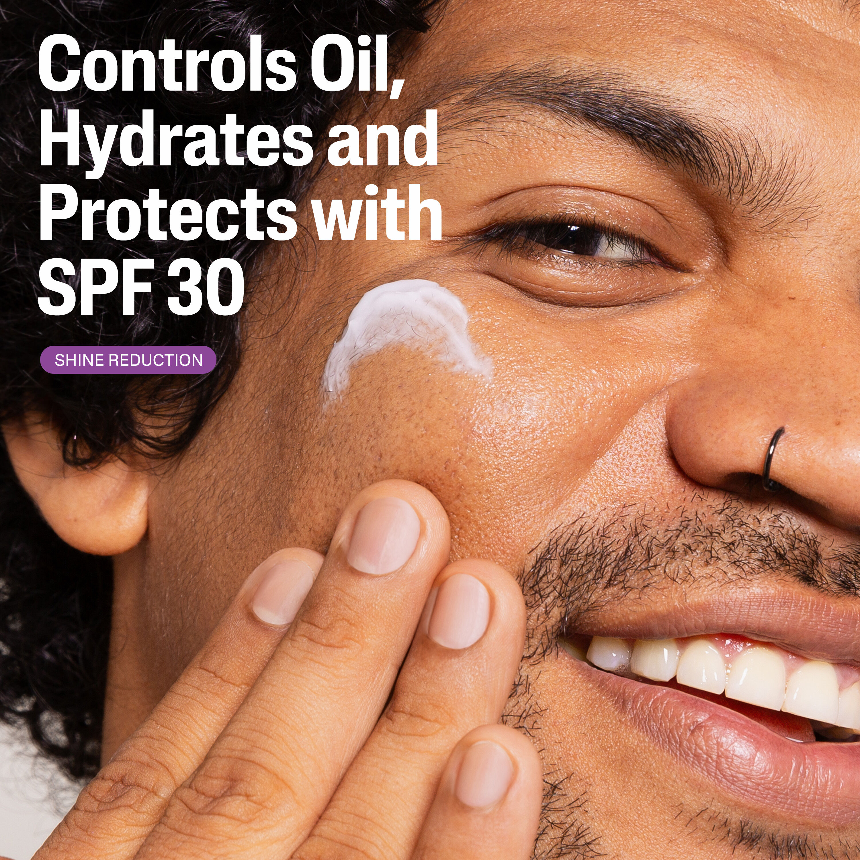 Controls oil, hydrates, and protects with SPF 30