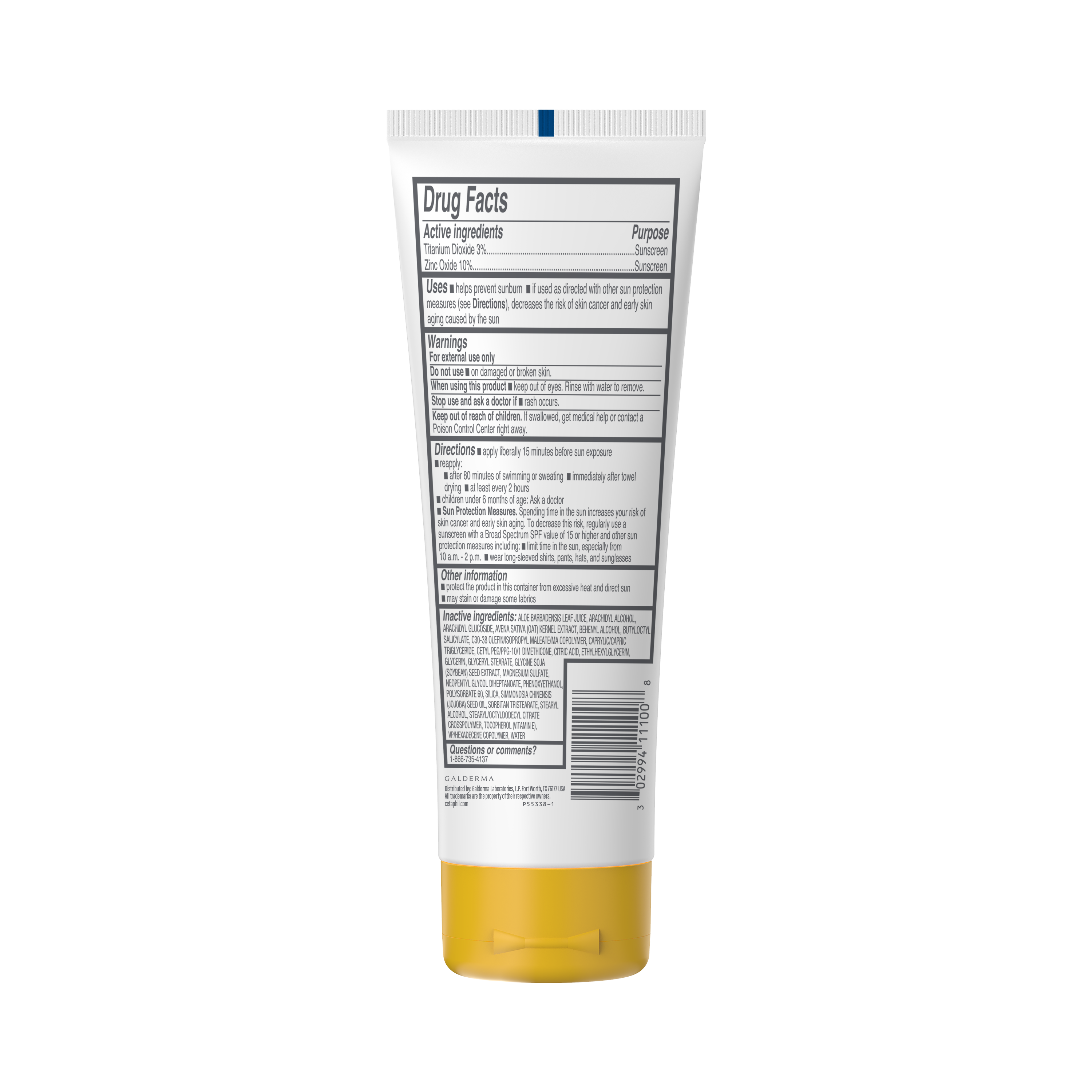 cetaphil sheer mineral sunscreen broad spectrum spf 30 back of bottle