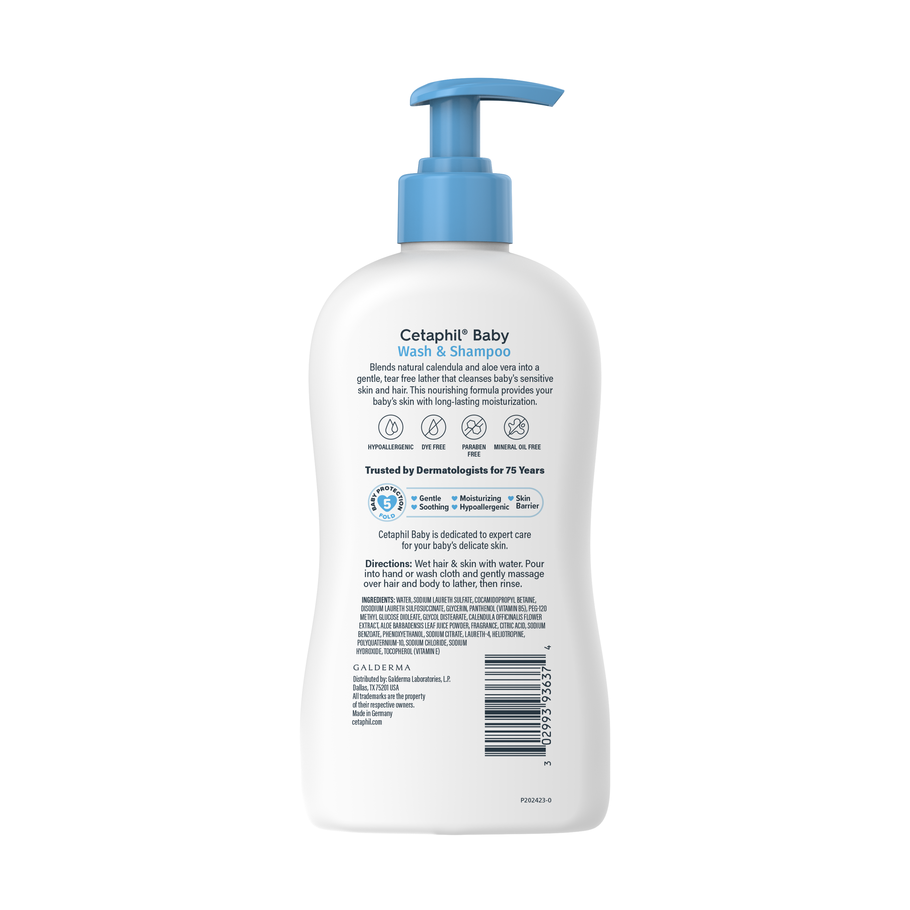 Back of Baby Wash & Shampoo Pump