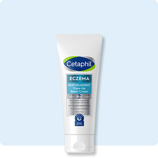 applying the second step of eczema routine to repair skin
