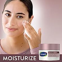 moisturize: applying 3rd step of routine